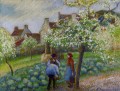 pruniers en fleurs Camille Pissarro